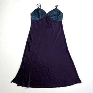CABERNET Satin Nightgown Slip Dress Vintage Little Mermaid Grunge Y2K Sz PM